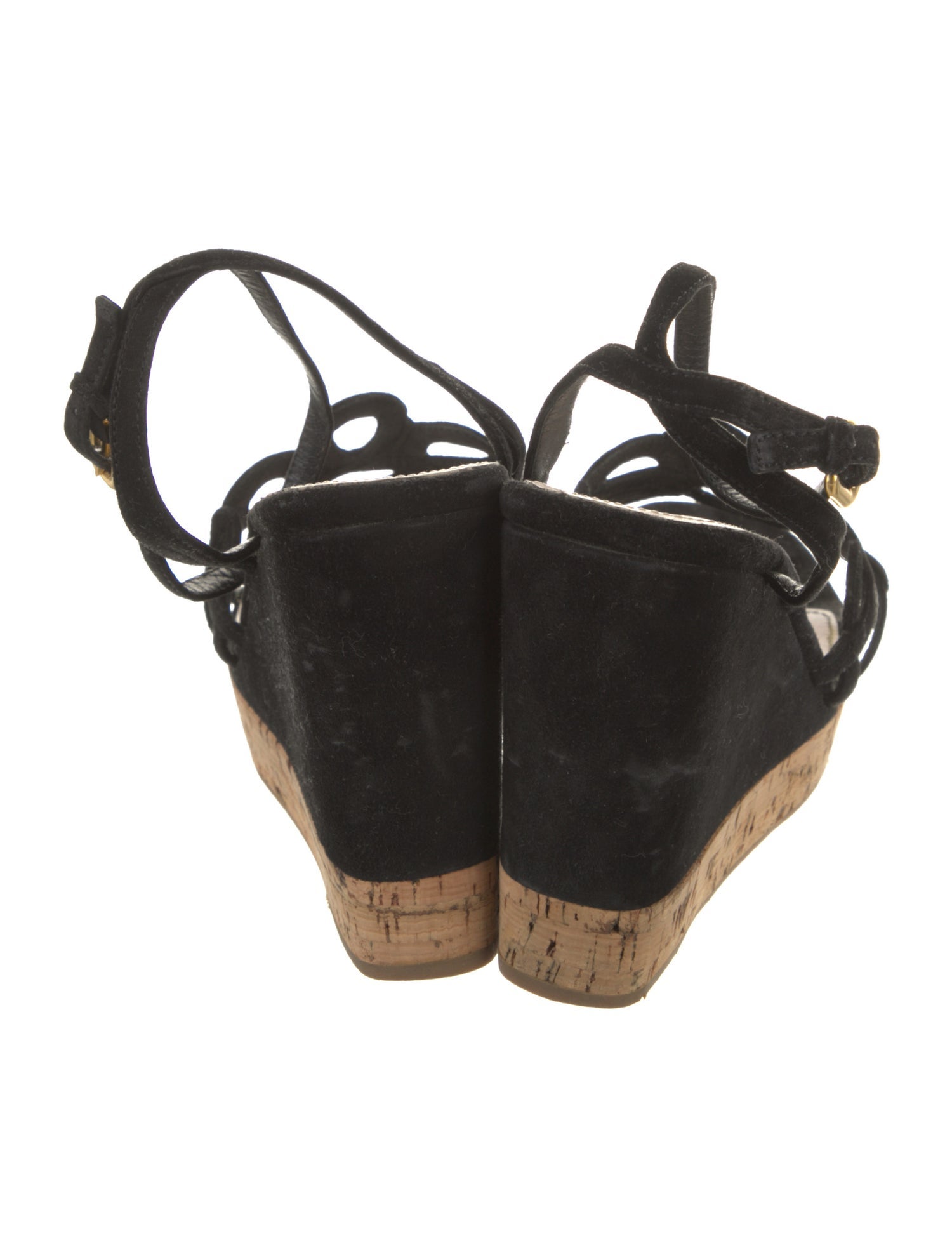 Prada Suede Leather Trim Embellishment Sandals